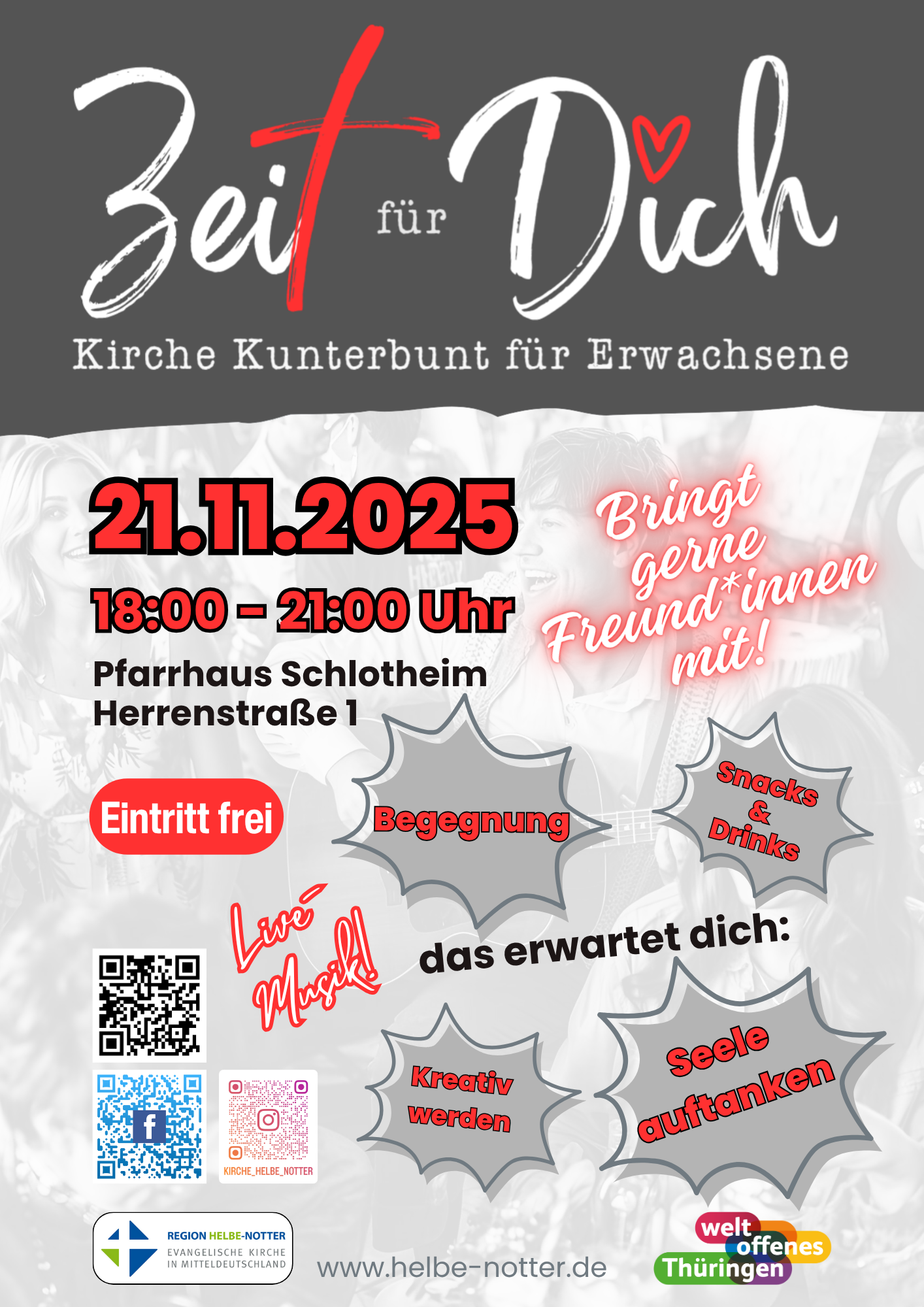 Kirche Kunterbunt für Erwachsene am 21.11.2025 in Schlotheim