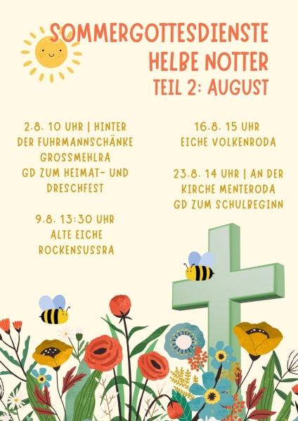 Sommergottesdienste August